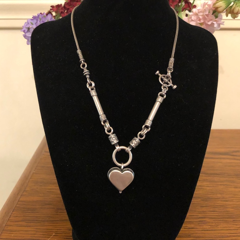 Rare Vintage Silpada Sterling Silver Heart Necklace N0848